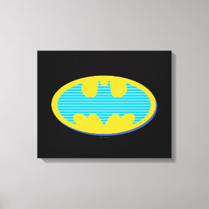Toile Batman Symbole Cyan Stripes