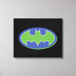 Toile Batman Symbole pourpre et vert