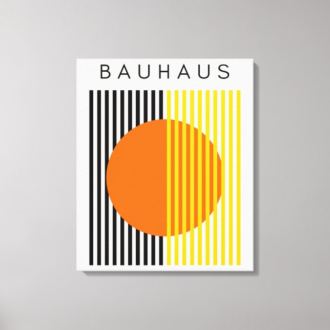 Toile Bauhaus Art moderne Orange Circle Grandes (Recto)