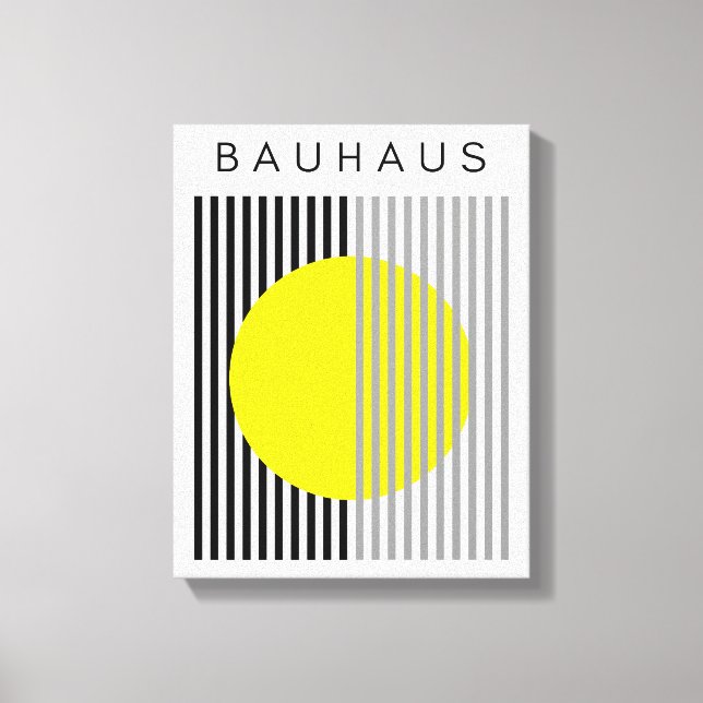 Toile Bauhaus Art moderne Yellow Circuits (Recto)