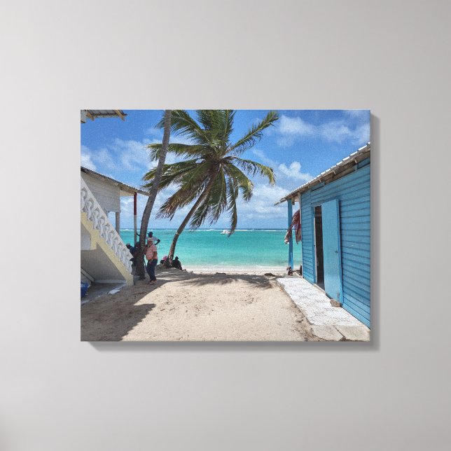Toile BAVARO BEACH PUNTA CANA #1 SUR CANVAS 20 "x 16" (Recto)