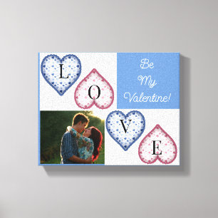 Toile Be My Valentine Personnalisé Photo Canvas Imprimer