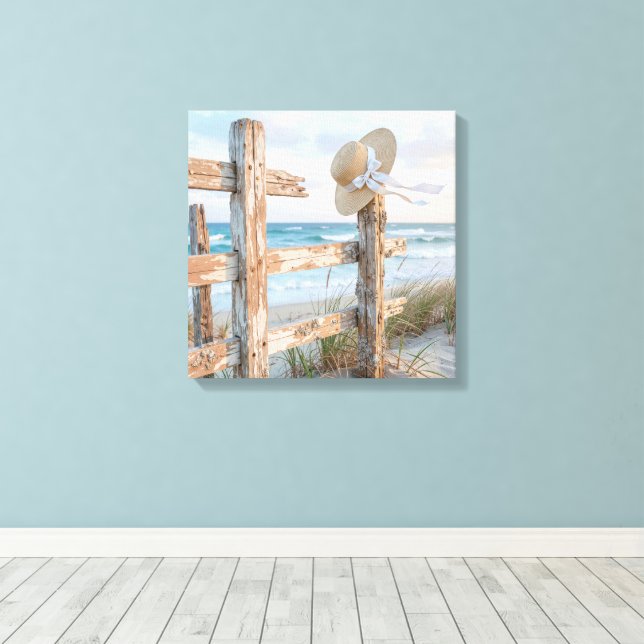 Toile Beach Sun Hat in Ocean Breeze (Insitu (Plancher de Bois))