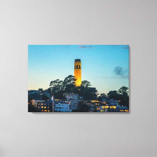 Toile Beacon Over California Bay Lighthouse Art Print  (Recto)