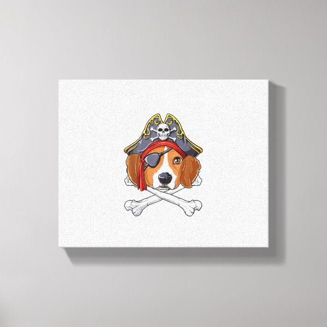 Toile Beagle Costume de pirate Jolly roger Drapeau Croix (Recto)
