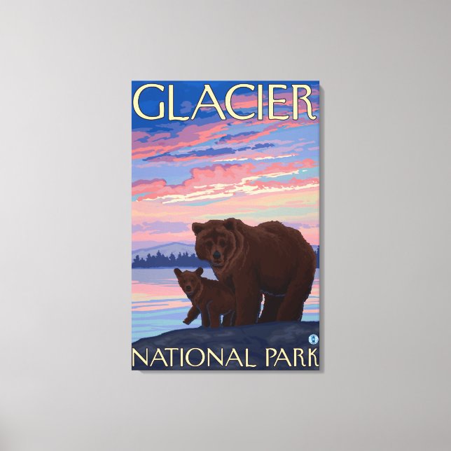 Toile Bear and Cub - Parc national des Glaciers, MT (Recto)