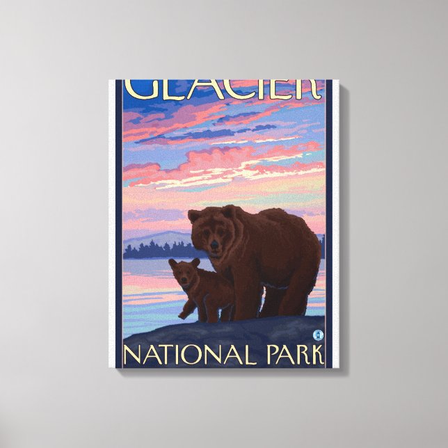 Toile Bear and Cub - Parc national des Glaciers, MT (Recto)