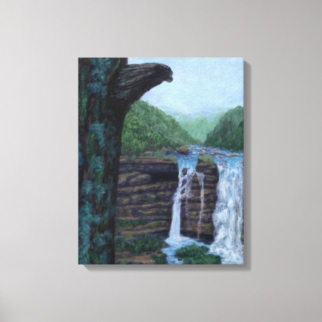 Toile Bear Falls Waterfall peinture (Recto)