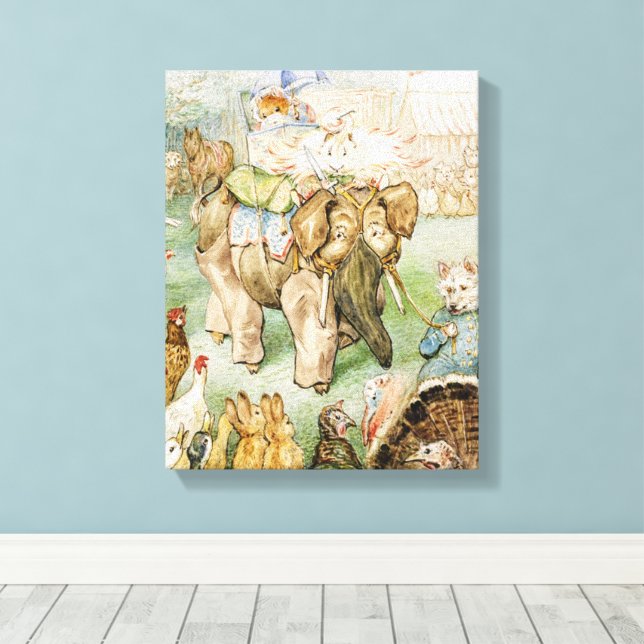 Toile Beatrix Potter The Fairy Caravan Nursery Print (Insitu (Plancher de Bois))