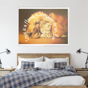 Toile Beau art Extraordinaire de chats et de chats de ch