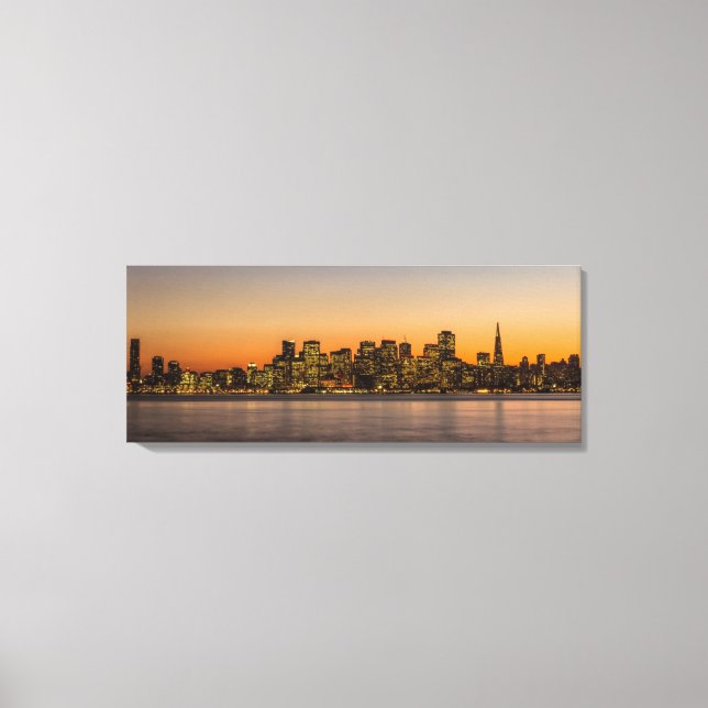 Toile Beau coucher de soleil à San Francisco (Recto)