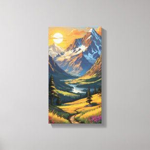 Toile Beau coucher de soleil Canvas Mur Art