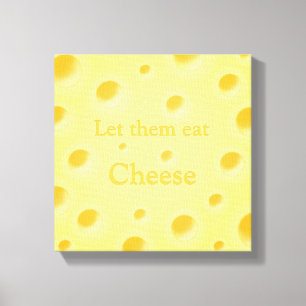 Toile Beau Fromage Suisse Jaune avec Texte Personnalisé