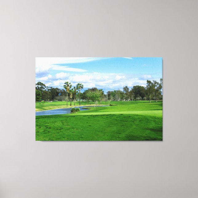 Toile Beau Golf Parcours Parcours Parcours d'Art Mur Set (Recto)