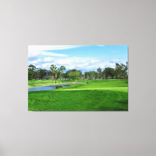 Toile Beau Golf Parcours Parcours Parcours d'Art Mur Set