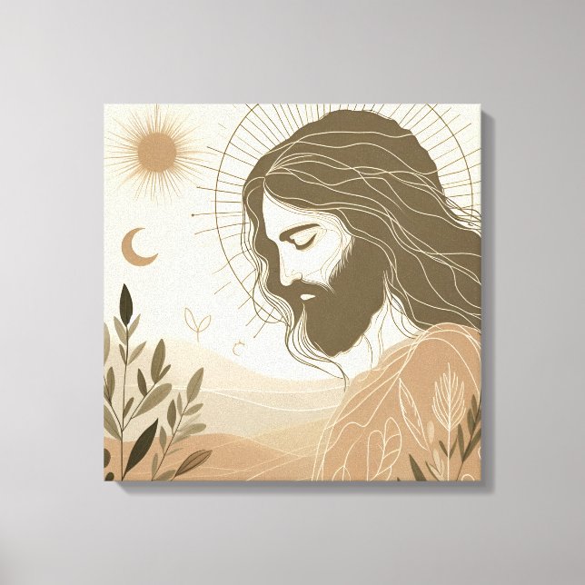 Toile Beau Jésus Canvas Mur Art (Recto)