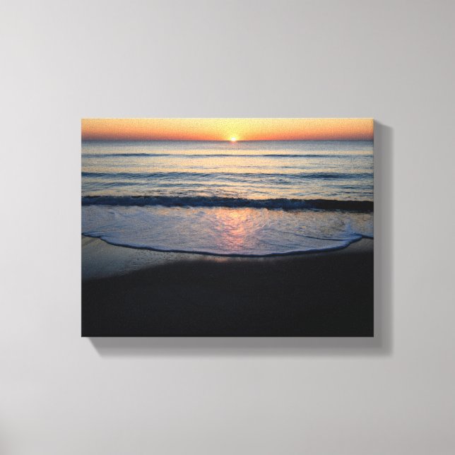 Toile Beau lever de soleil sur l'océan (Recto)