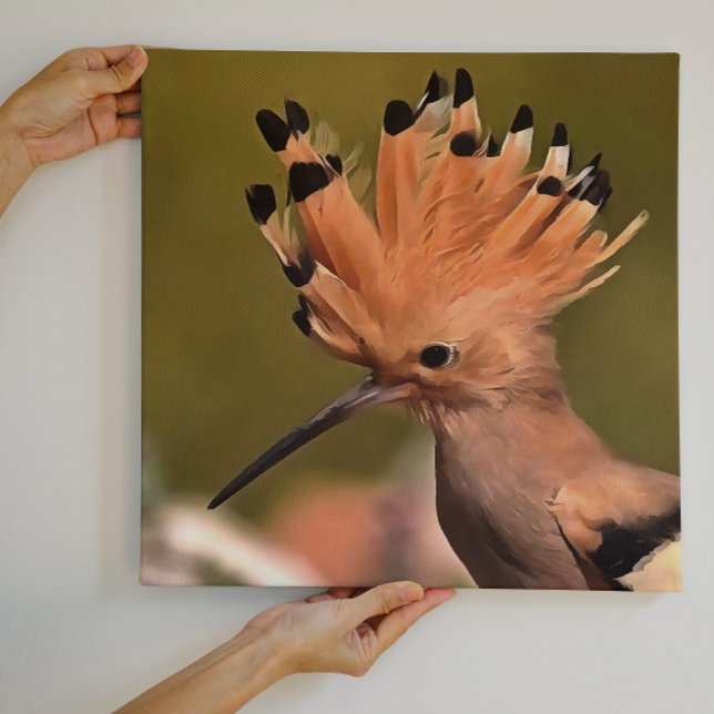 Toile Beau Oiseau De Hoopoe Avec Couronne De Plumes (Créateur téléchargé)