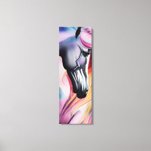 Toile Beau Pastel Unicorn Horse Triptych