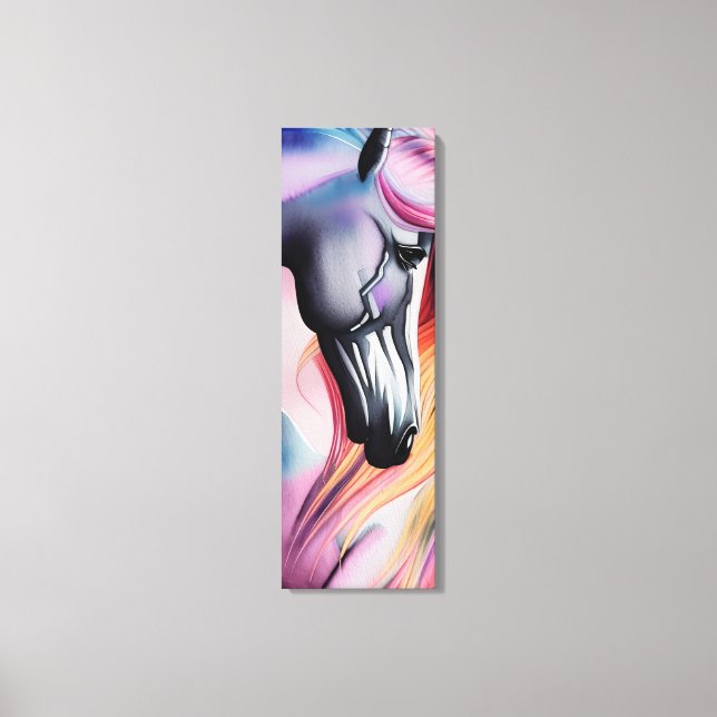 Toile Beau Pastel Unicorn Horse Triptych (Recto)