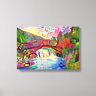 Toile Beau pont couleur eau | Zazzle_Growshop.