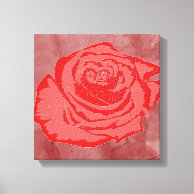 Toile Beau Rose Flower Design n° 2 (Recto)