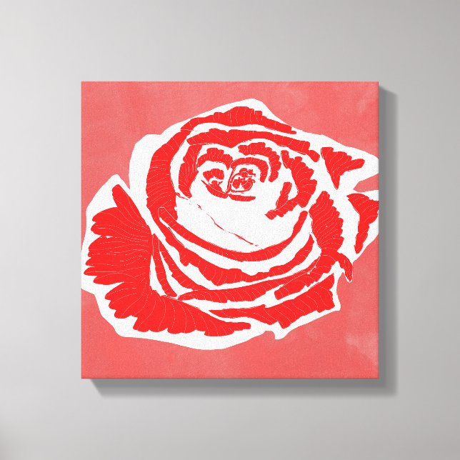 Toile Beau Rose Flower Design n° 3 (Recto)