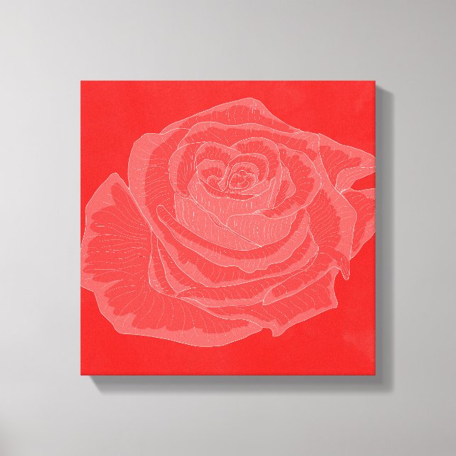 Toile Beau Rose Flower Design n° 4 (Recto)