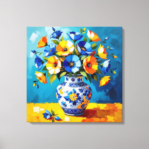 Toile Beau vase de fleurs