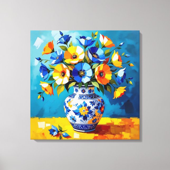 Toile Beau vase de fleurs  (Recto)