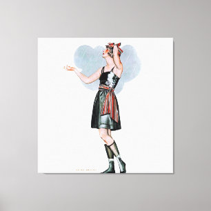 Toile Beauté de mode sous la pluie par C Coles Phillips