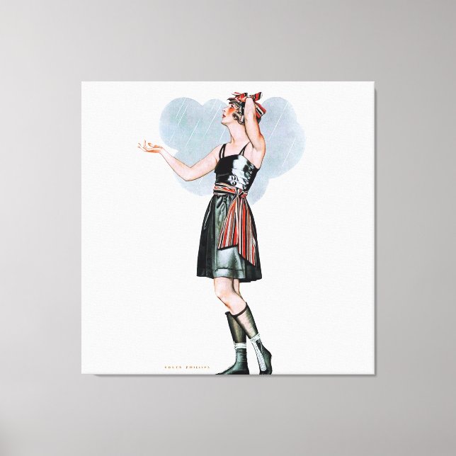 Toile Beauté de mode sous la pluie par C Coles Phillips (Recto)