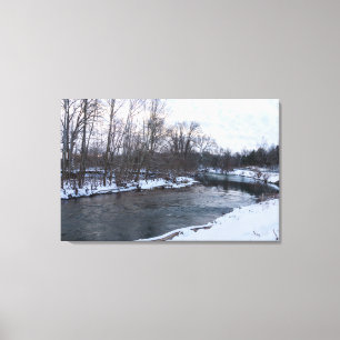 Toile Beauté de neige rivière James