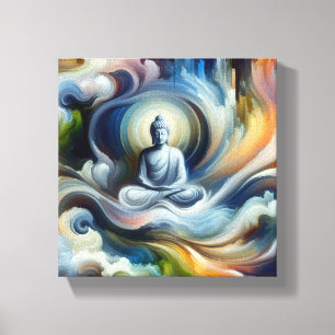 Toile 🌟 Beauté éclairée : Lord Bouddha Abstrait Painti
