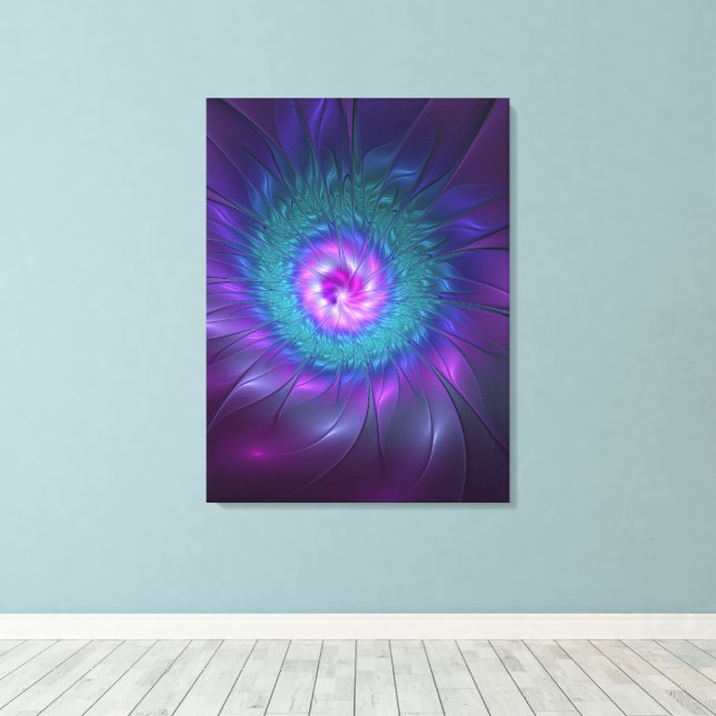 Toile Beauté florale Abstraite Fleur d'art fractionnée c (Insitu (Plancher de Bois))