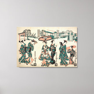 Toile Beauties from Fukagawa. Triptyque