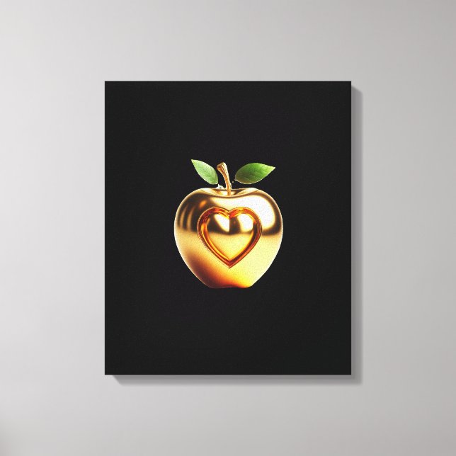 Toile Beautiful elegant golden love apple (Recto)