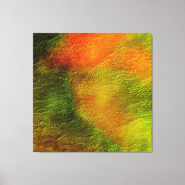 TOILE BEAUTIFUL GREEN & ORANGE TRENDY ABSTRACT (Recto)