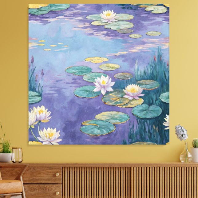 Toile Beautiful Water Lilies Monet Art (Insitu(Salon))