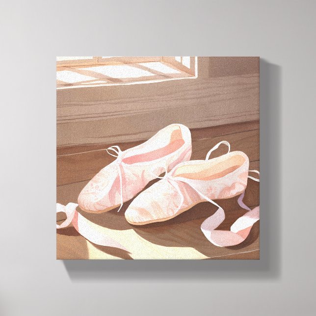 Toile Beaux Chaussons de Ballet | Joli Rose (Recto)