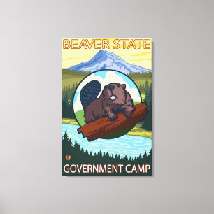 Toile Beaver & Mt Hood - Camp du gouvernement, Oregon