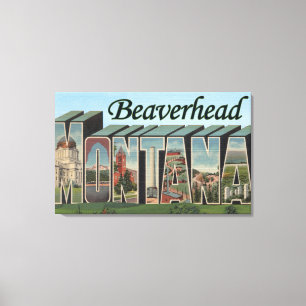 Toile Beaverhead, Montana - grandes scènes de lettre