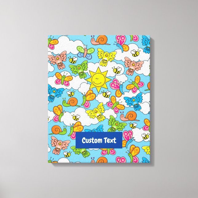 Toile Bébé Animaux Arrière - plan (Recto)