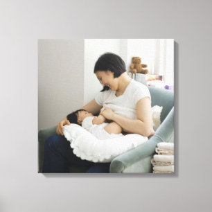 Toile Bébé d'allaitement au sein de mère