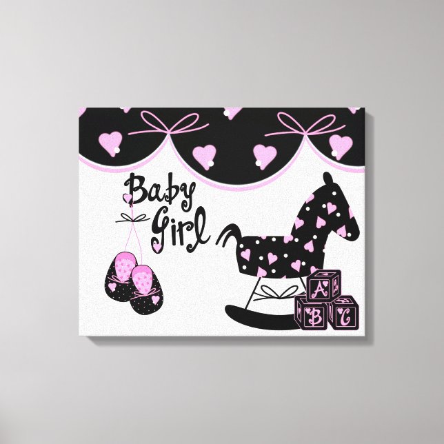 Toile Bébé Fille Enveloppé Canvas (Recto)