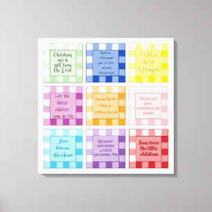 Toile Bébé Gingham versets  Foi basée