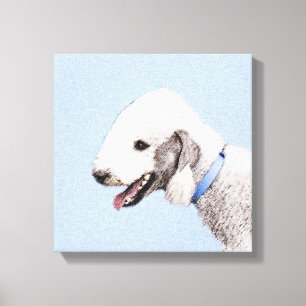 Toile Bedlington Terrier Peinture - Art Chien original