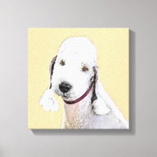 Toile Bedlington Terrier Peinture - Art Chien original