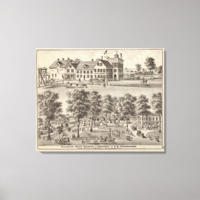 Toile Beergarden et brasserie de CL Centlivre (Recto)