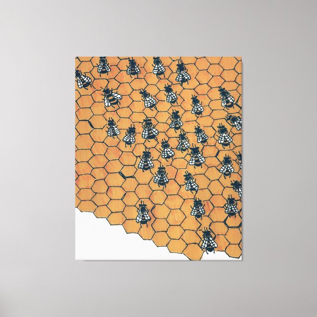 Toile Bees canvas (Recto)